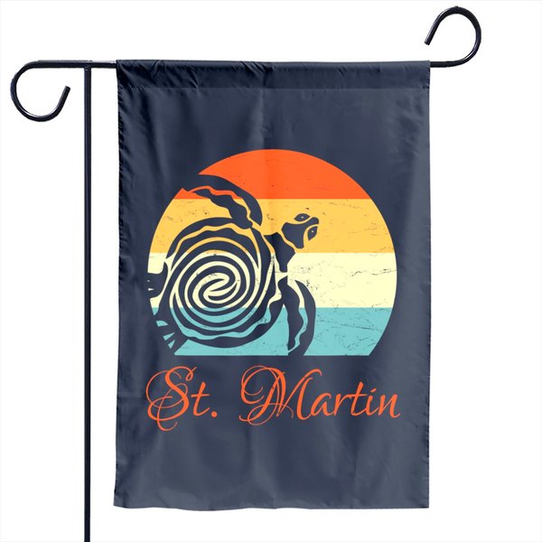 St. Martin Caribbean Vintage Throwback Vacation Garden Flag-image