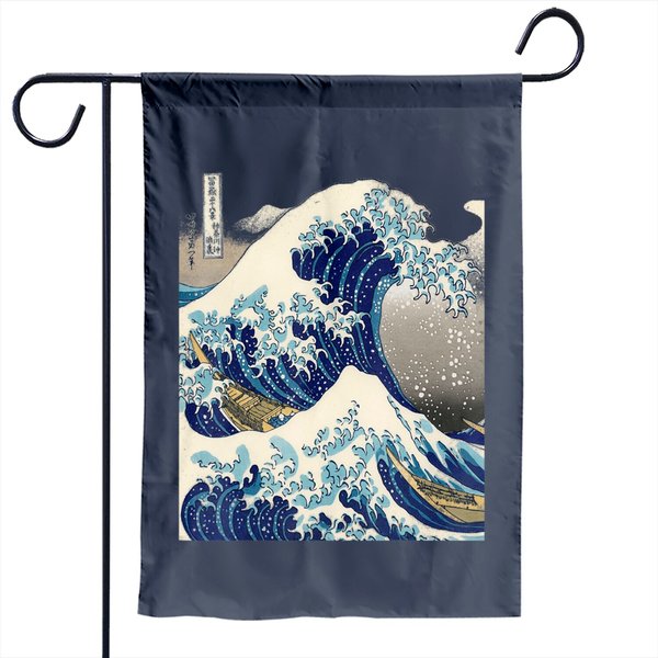 Waveboard Garden Flag Vintage Japanese Tattoo Art Kanagawa The Great Wave-image