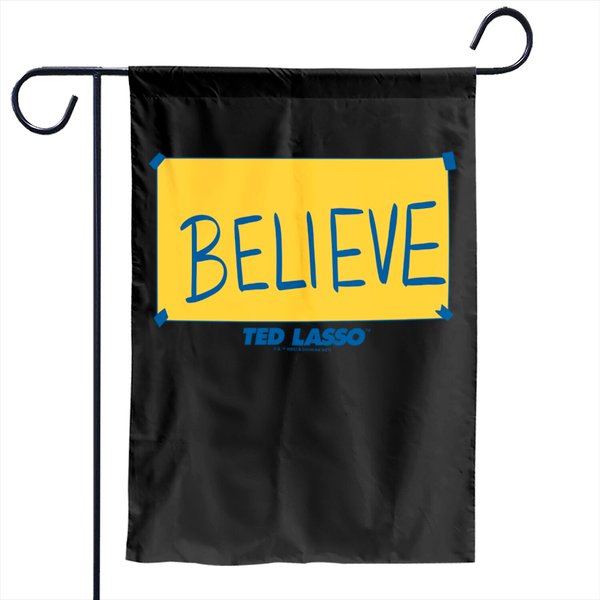 Ted Lasso Believe Yellow Sign Garden Flag-image