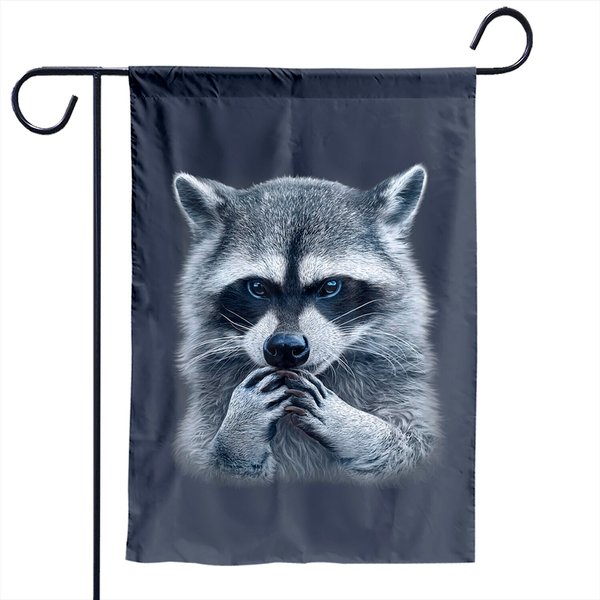 Raccoon Garden Flag