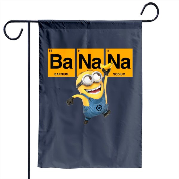 Despicable Me Minions Banana Elemental Square Happy Portrait Garden Flag-image