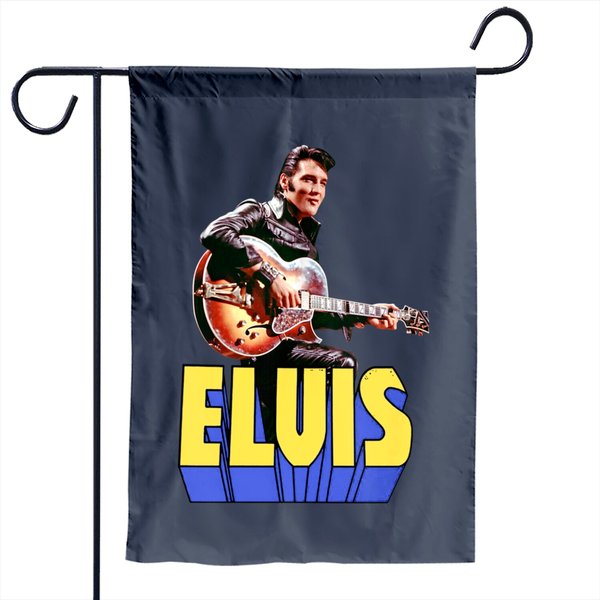 Elvis Presley Official Guitar Portrait Garden Flag-image