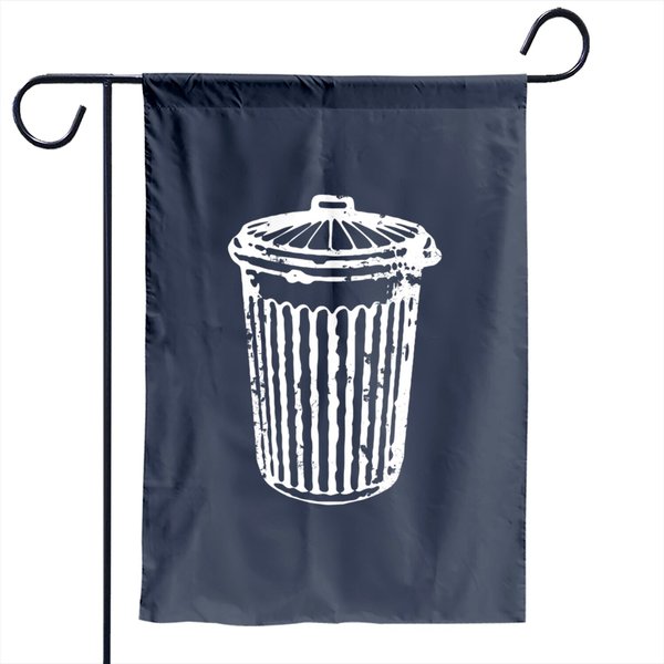 Fun Trash Can Garden Flag Garbage Day