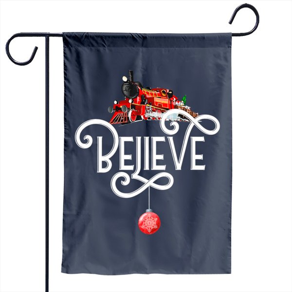 Christmas North Pole Polar Express All Abroad Xmas Garden Flag-image