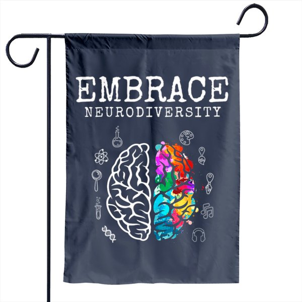 Neurodiversity Embrace Adhd Autism Asd Garden Flag-image