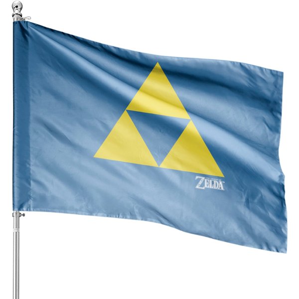Nintendo Legend Of Zelda Classic Iconic Triforce House Flags-image