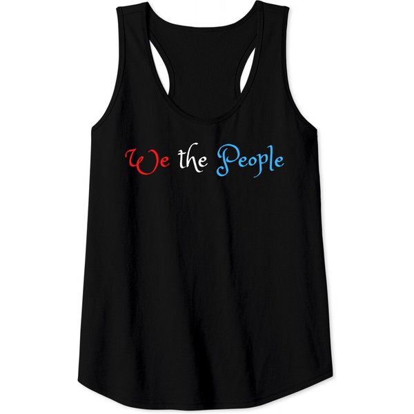 Kid Rock We The People (In Red White And Blue Script Font) Tank Tops-image