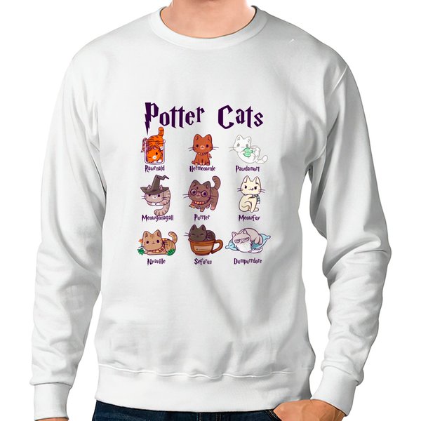 Potter Cats Cute Harry Pawter Kitten Sweatshirt-image