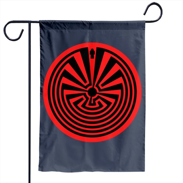 Man In The Maze Garden Flag