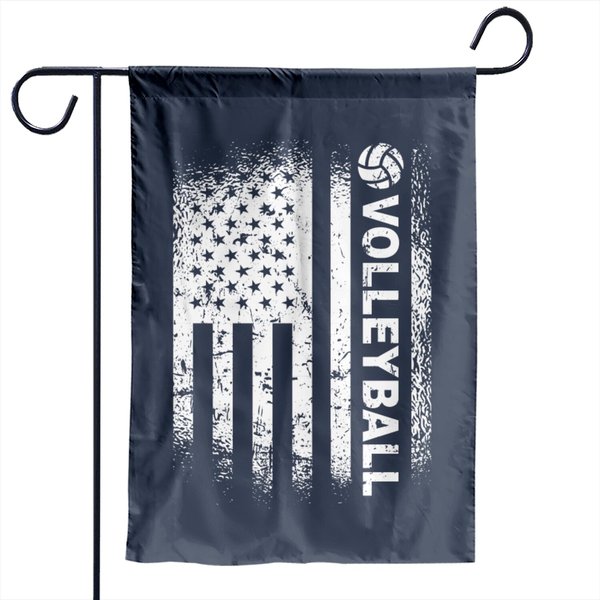 Beach Volleyball American Flag Beach Volleyballer Garden Flag-image