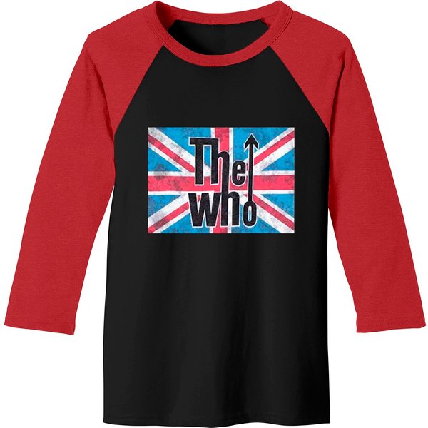 The Who Union Jack Logo Adult Baseball Tees-image