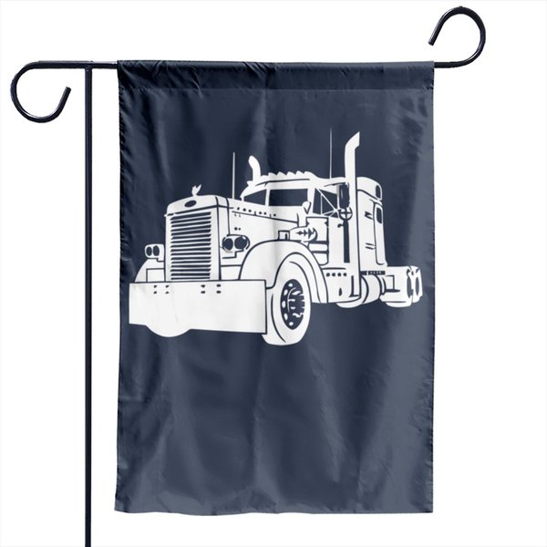 Big Rig 18-Wheeler Truck Driver Garden Flag-image