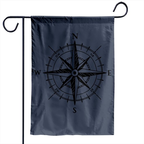 Travel Compass For Nomad Garden Flag