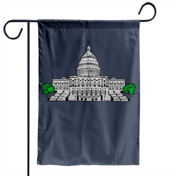 Us Capitol Building Garden Flag-image