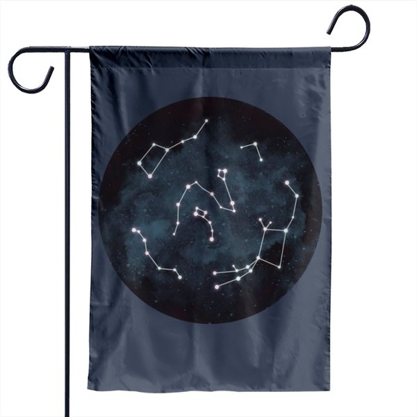 Watercolor Constellation Garden Flag-image