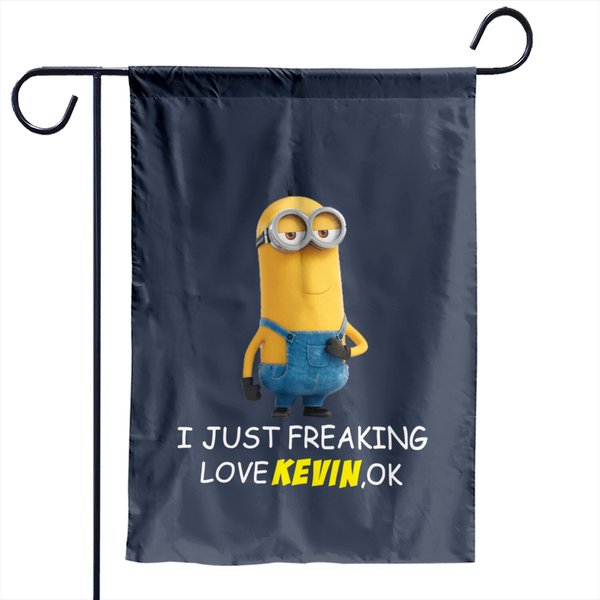 I Just Freaking Love Kevin Minion Garden Flag-image