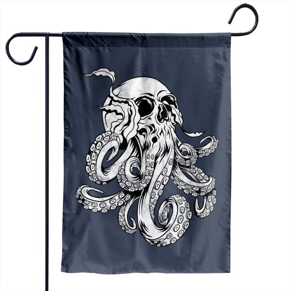 Octopus Skull Monster Kraken Cthulhu Skull Garden Flag-image