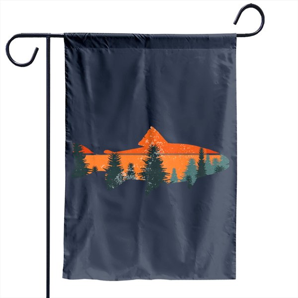 Trout Fly Fishing Nature Outdoor Fisherman Gift Garden Flag