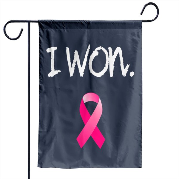 Survivor Breast Cancer Garden Flag-image
