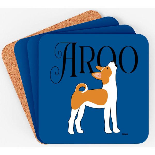 Howling Basenji Puppy Aroo A Sound Of Singing Happy Pack Dog Coaster