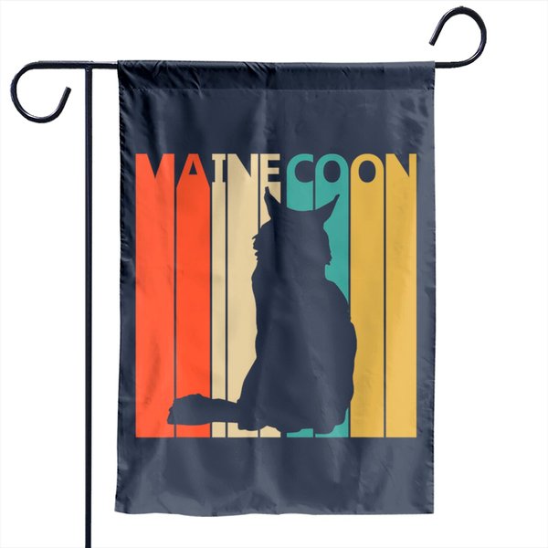 Vintage Maine Coon Cat Garden Flag-image