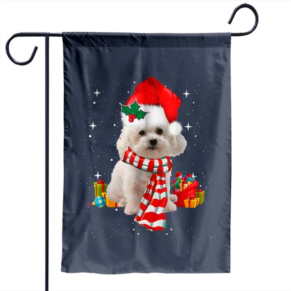 Bichon Frise Christmas Garden Flag-image