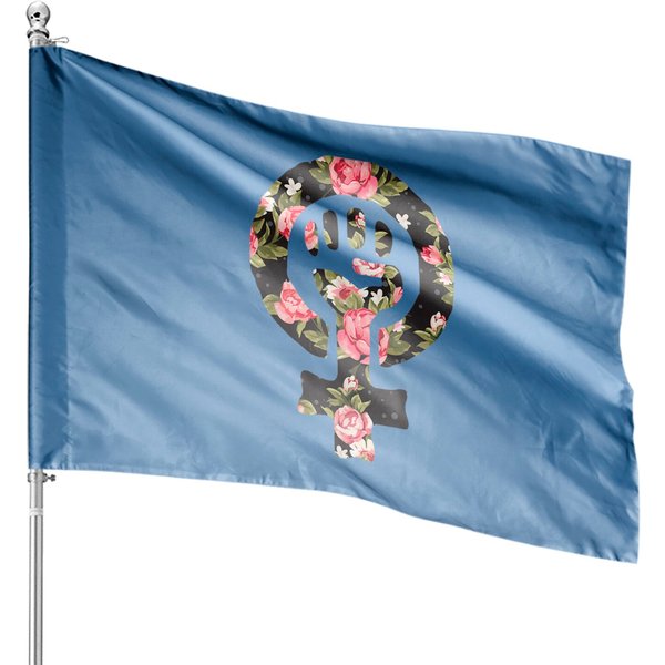 Feminist Symbol Protester Support House Flag Resist Fist-image