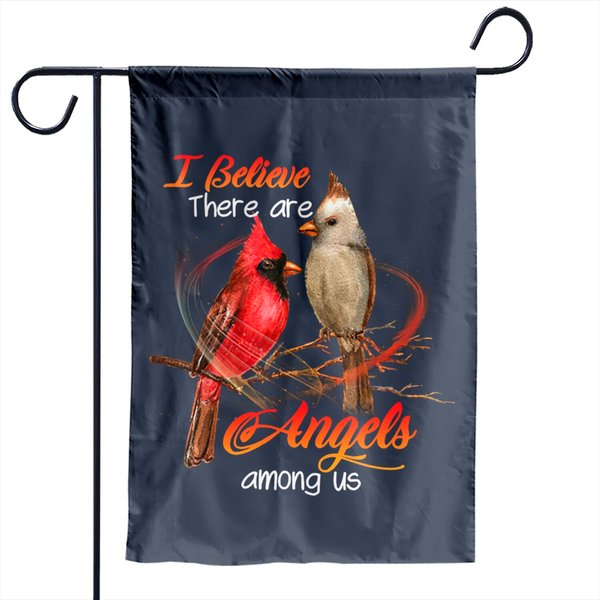I Believe There Are Angels Among Us Cardinal Garden Flag-image