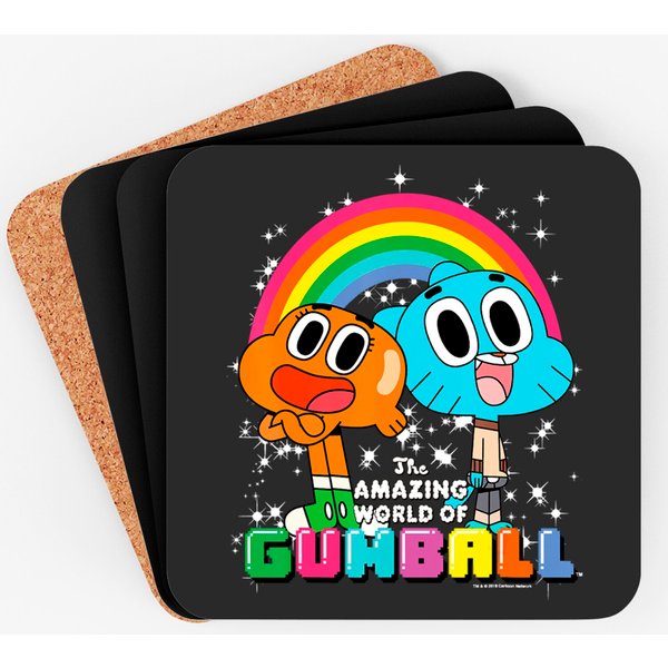Cn The Amazing World Of Gumball & Darwin Rainbow Portrait Coaster-image