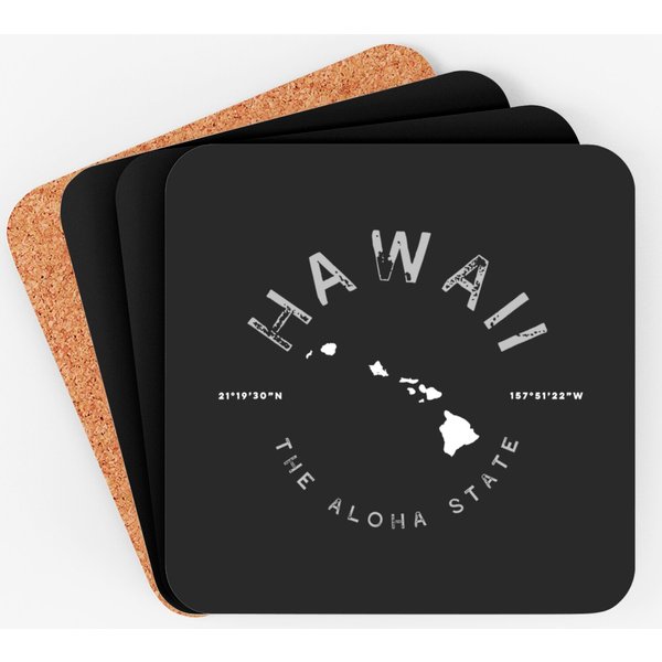 Hawaii Aloha State Graphic Coaster-image