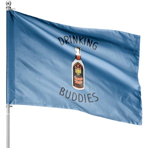 Drinking Buddies Milk And Rumple Minze House Flags-image