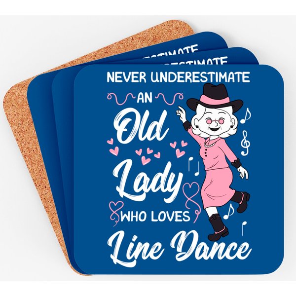 Line Dancing Choreographer Dance Teacher Grandma Dancer Gift Coasters-image