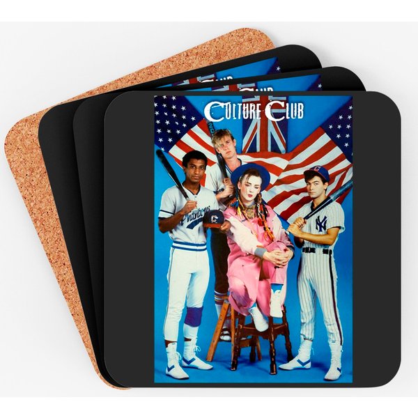 Graphic Culture Club Boy George 1980s Coasters