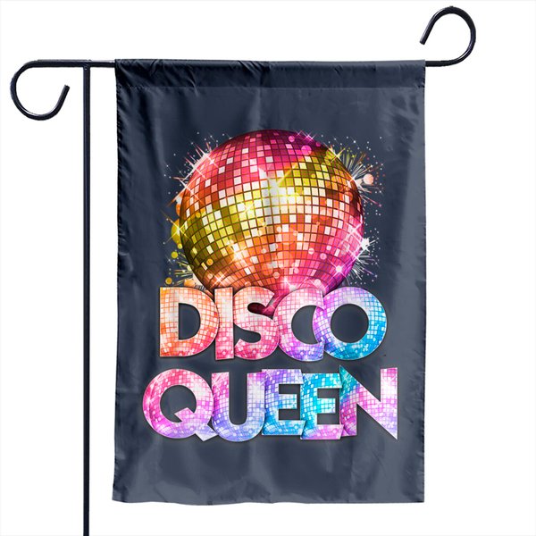 Disco Queen, Disco Themed Vintage Seventies Costume Garden Flag-image