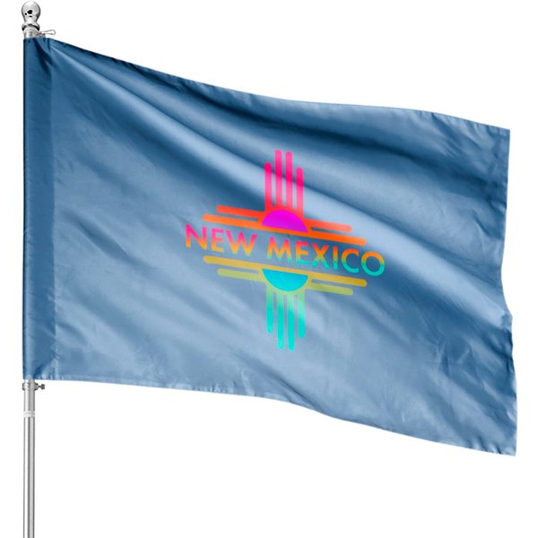 New Mexico State Zia Symbol Design House Flag-image