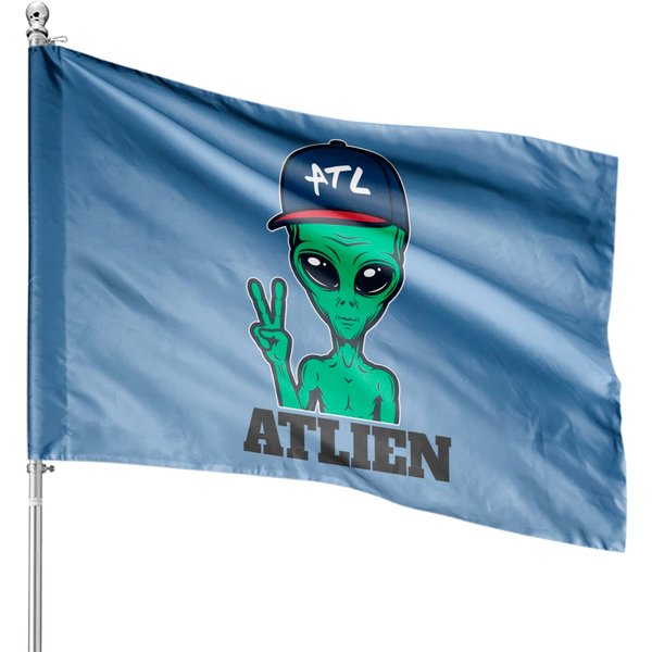 Atlanta Atlien Atl Gift House Flag-image