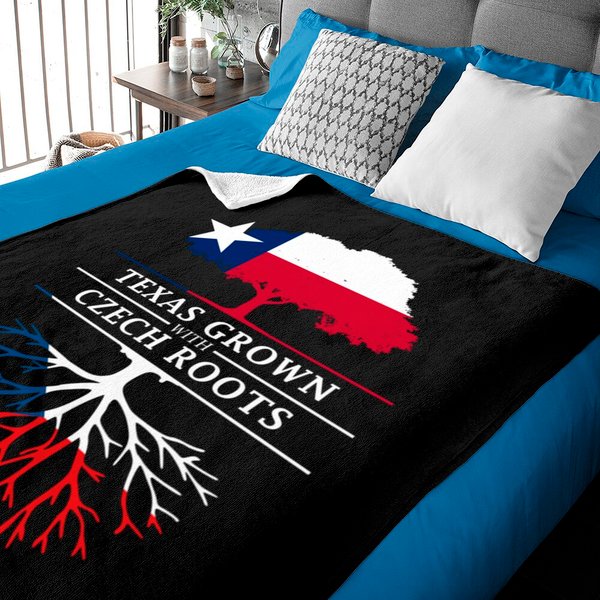 Texas Grown With Czech Roots - Czech Republic Baby Blankets-image