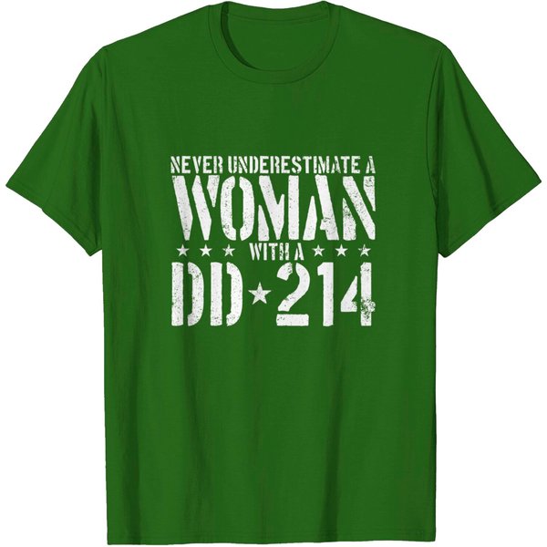 Never Underestimate A Woman With A Dd-214 Alumni T-Shirt-image