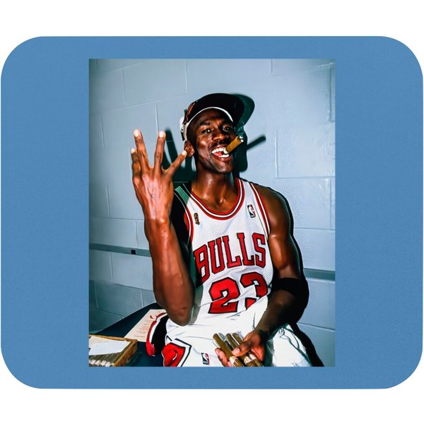 Vintage Michael Jordan Threepeat Men's Mouse Pads-image