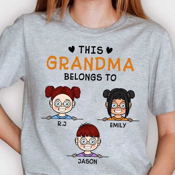 This Grandma Belongs To - Personalized Unisex T-Shirt For Grandmas-image