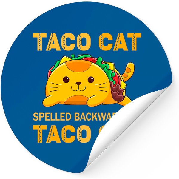 Tacocat Sticker For Kids Taco Cat Cinco De Mayo Tacocat Tacos Sticker-image