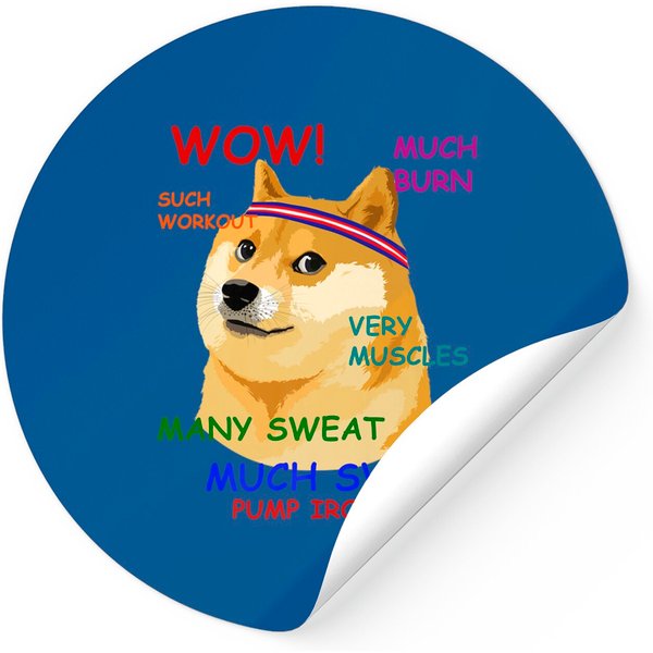 Very Fitness Doge Sticker Wow! Sticker-image