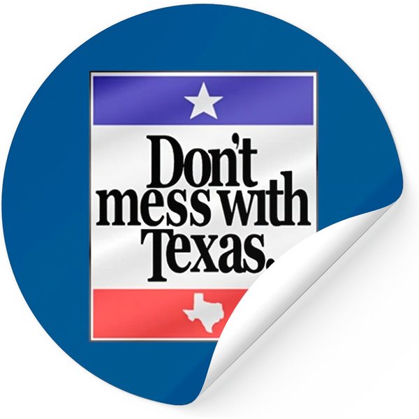 Mens Don't Mess With Texas Flag Sticker-image