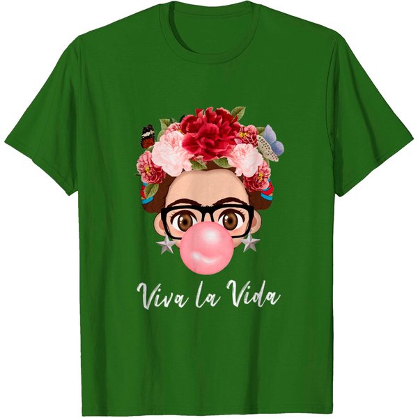 The Pueblo Frida Kahlo Cartoon Mexican Viva La Vida T-Shirt-image