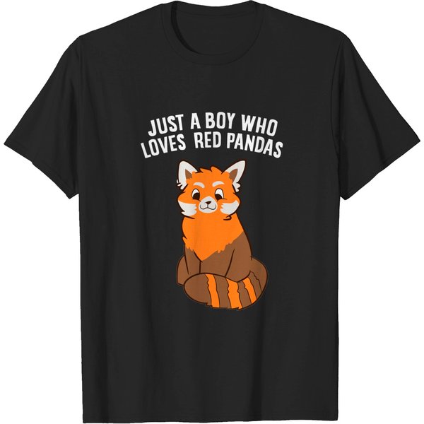 Kawaii Red Panda T-Shirt Just A Boy Who Loves Red Pandas-image