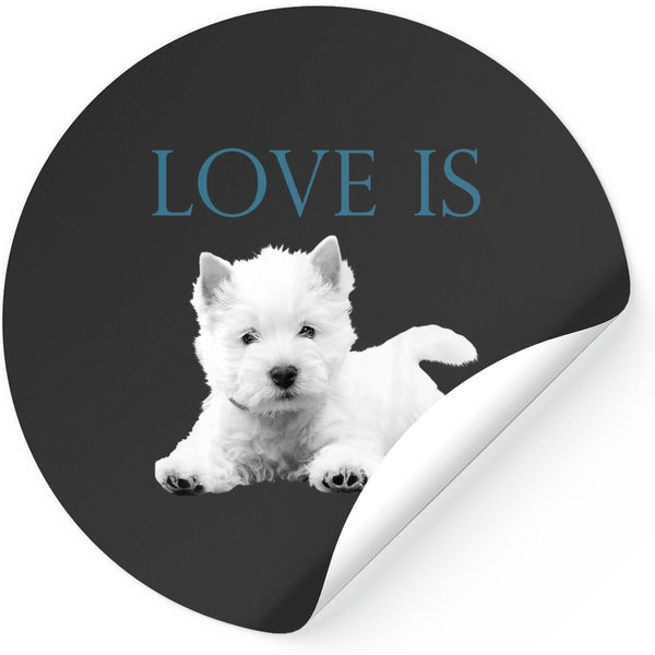 Love Is West Highland White Terrier Westie Sticker-image