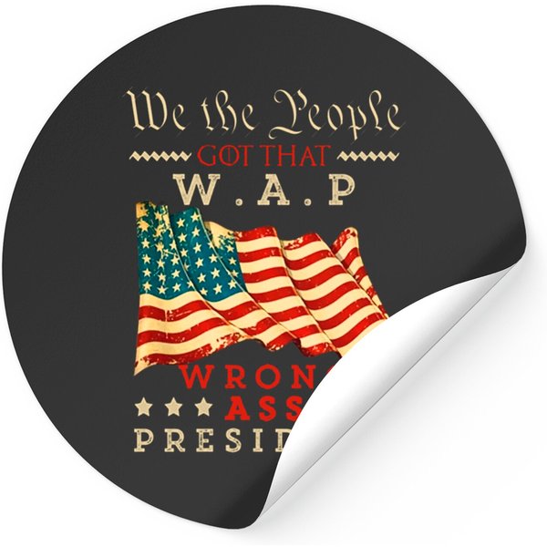 We The People Got That W-A-P American Flag Sticker-image