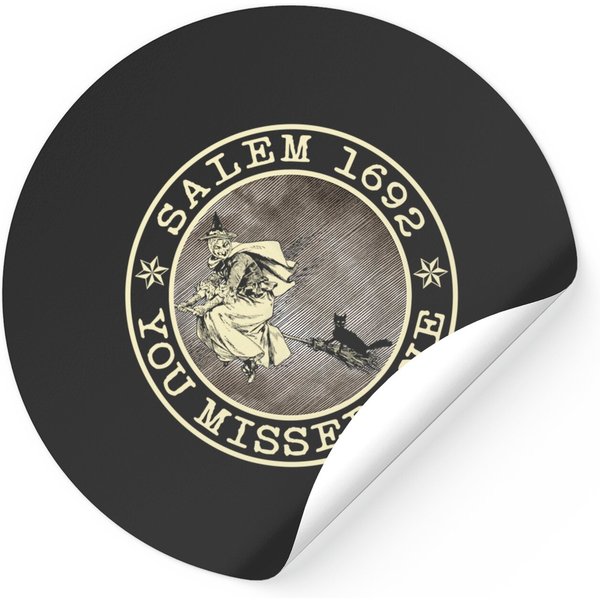 Salem Witch Trials Sticker 1692 You Missed One Witch Halloween Sticker-image
