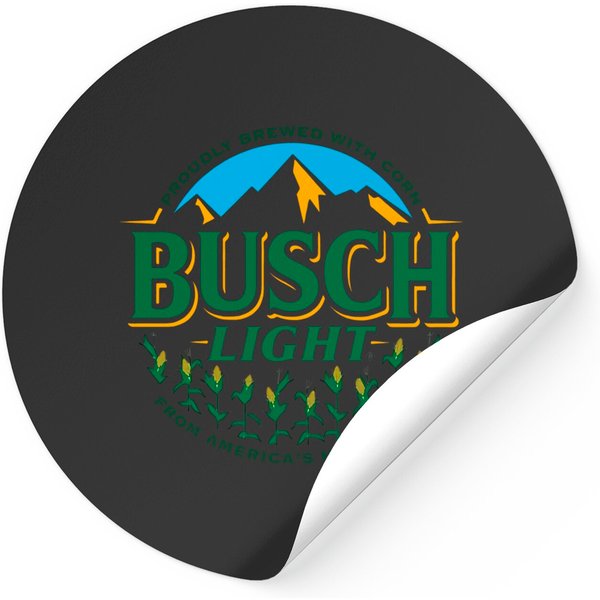 Busch Light Beer Proudly Brewed With Corn Circle Logo Sticker-image