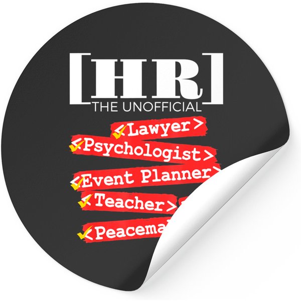 Hr Unofficial Roles - Funny Human Resources Sticker-image